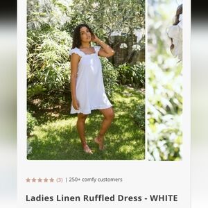 Elegant White Ruffled Night dress